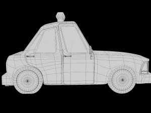 cartoon police car 3D Model