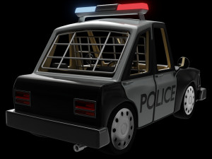 cartoon police car 3D Model