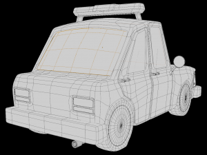 cartoon police car 3D Model
