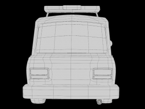 cartoon police car 3D Model