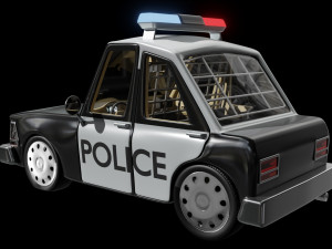cartoon police car 3D Model