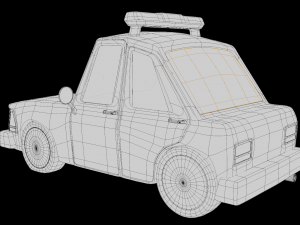 cartoon police car 3D Model