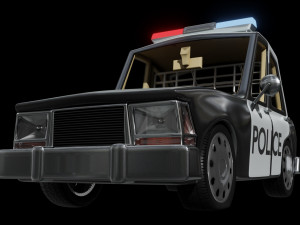 cartoon police car 3D Model