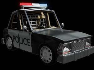 cartoon police car 3D Model