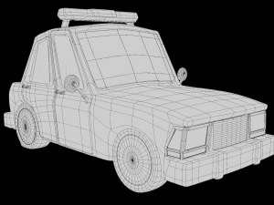 cartoon police car 3D Model