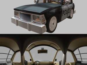 cartoon police car 3D Model