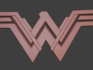 wonder woman logo Modelo de Impressão 3D