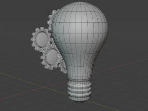 light bulb- idea-intro 3D Model