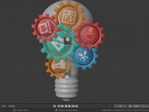 light bulb- idea-intro 3D Model