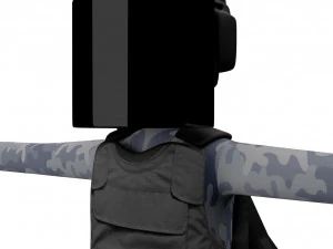 cartoon police riot officer 3D Model