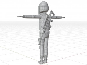 cartoon police riot officer 3D मॉडल