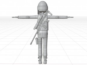 cartoon police riot officer 3D मॉडल
