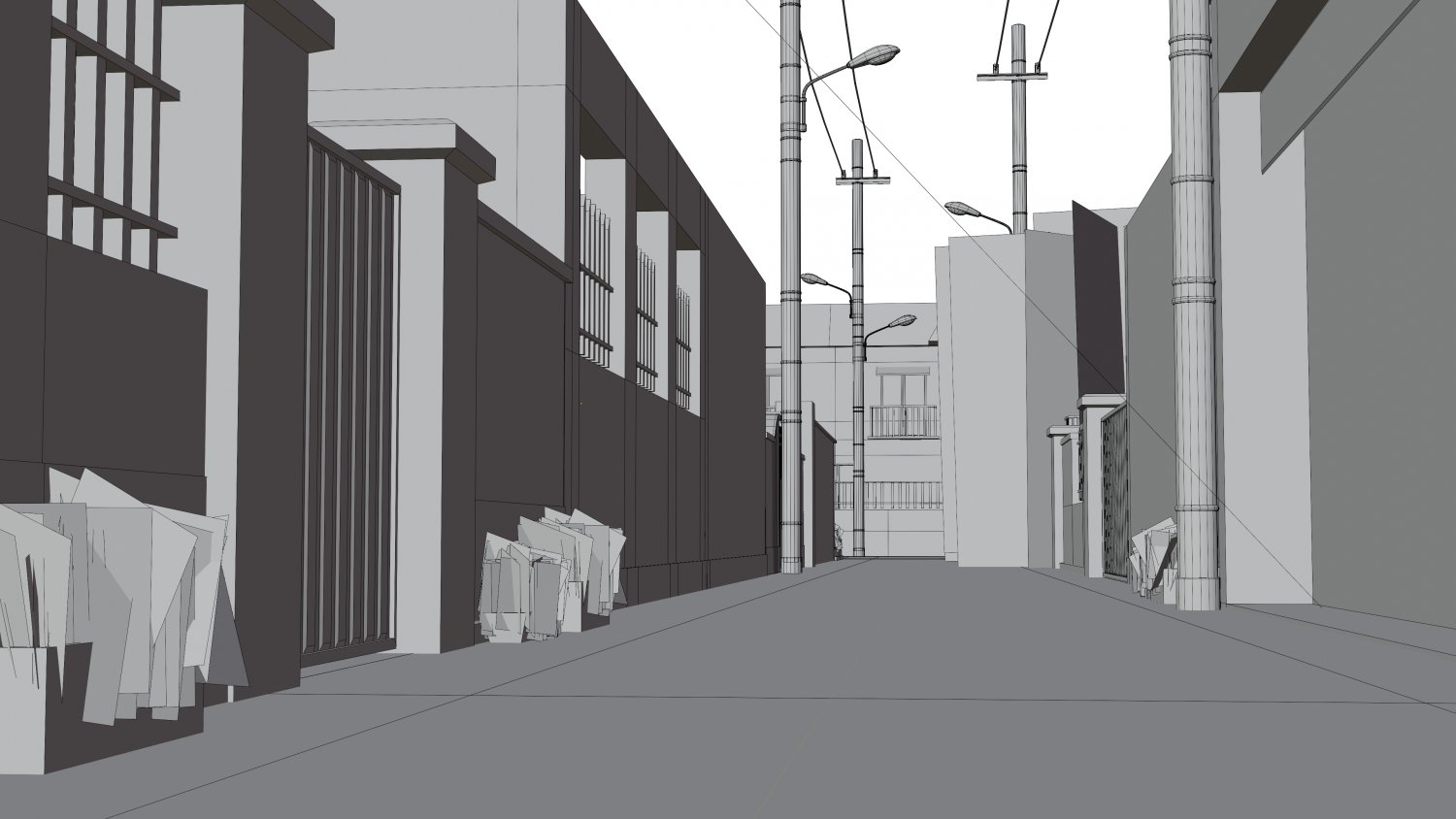 Anime street 3D Модель in Город 3DExport