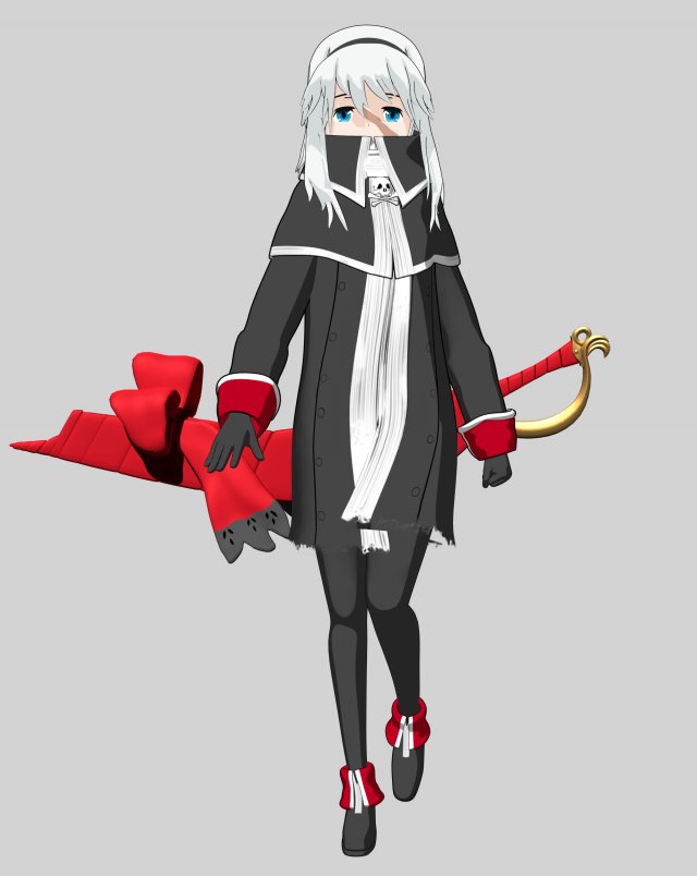 Mary read fate grand order 3D मॉडल .c4d .max .obj .3ds .fbx .stl .blend 