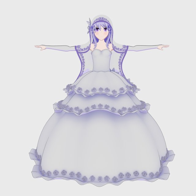 anime character fiancee 3D Model .c4d .max .obj .3ds .fbx .stl .blend 