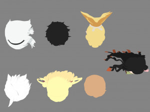 Anime hair 3D 模型