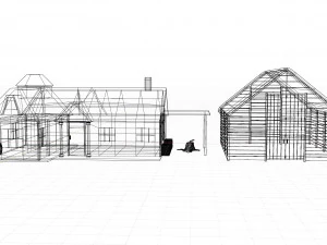 古い家 3Dモデル