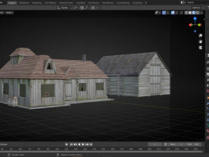 古い家 3Dモデル