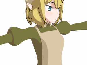 elf waitress - danmachi - ryuu 3D Model