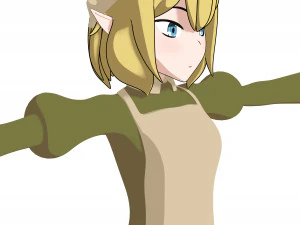 elf waitress - danmachi - ryuu 3D Model