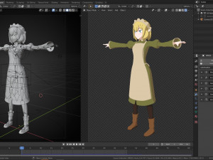elf waitress - danmachi - ryuu 3D Model