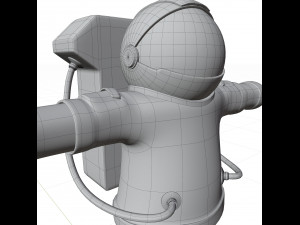 cartoon astronaut 3D मॉडल