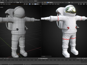 cartoon astronaut 3D मॉडल