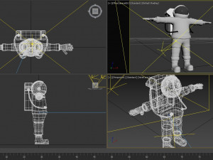 cartoon astronaut 3D मॉडल