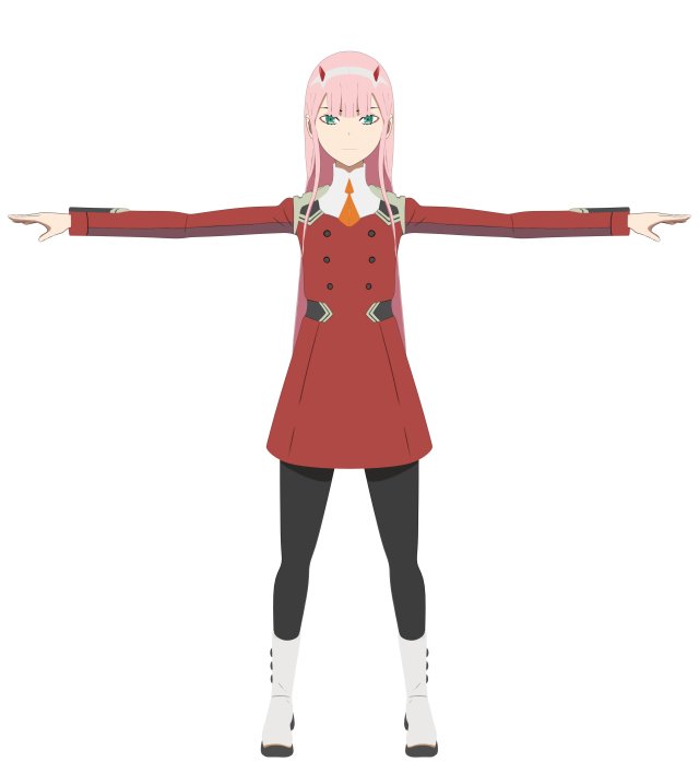 zero two - darling in the franxx Modelo 3D .c4d .max .obj .3ds .fbx .stl .blend 