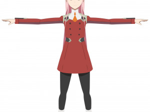 zero two - darling in the franxx 3Dモデル