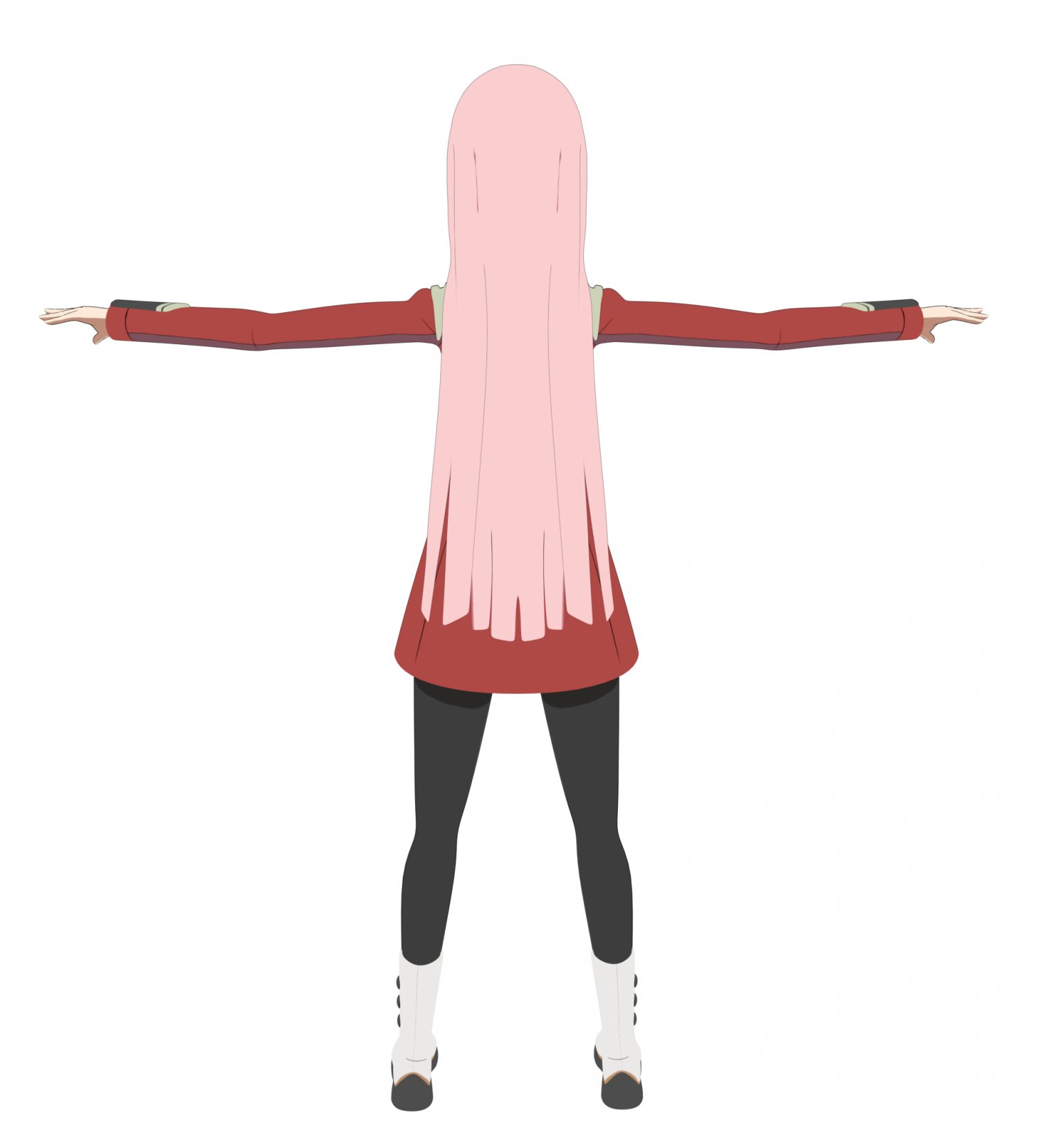 Character in anime darling in the franx name zero two 3D model