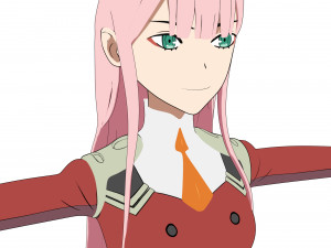 zero two - darling in the franxx Modelo 3D