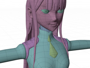zero two - darling in the franxx Modelo 3D