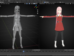 zero two - darling in the franxx Modelo 3D