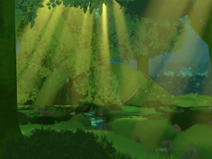 anime forest Modelo 3D