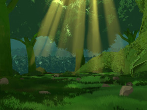 anime forest 3D Model