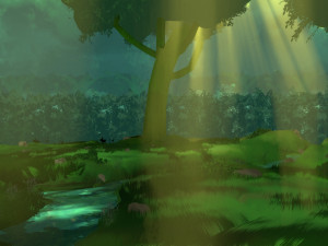 anime forest 3D Model