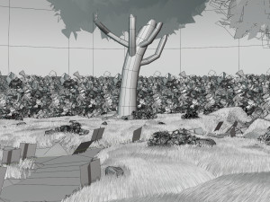 anime forest 3D Model