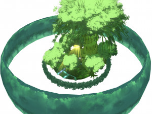 anime forest 3D Model