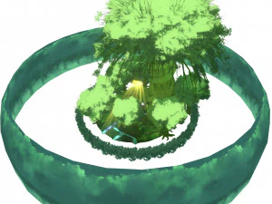 anime forest 3D Model