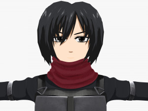 mikasa ackerman - shingeki no kyojin Modèle 3D
