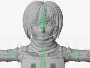 mikasa ackerman - shingeki no kyojin Modèle 3D