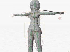 mikasa ackerman - shingeki no kyojin Modèle 3D