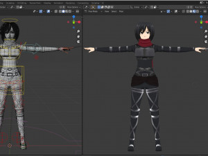mikasa ackerman - shingeki no kyojin Modèle 3D