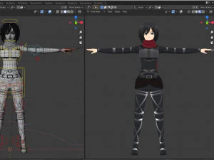 mikasa ackerman - shingeki no kyojin 3D Model