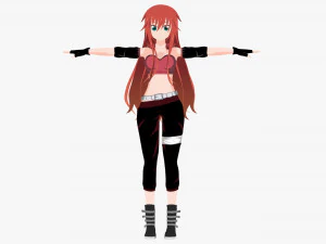 personnage anime fille Modèle 3D