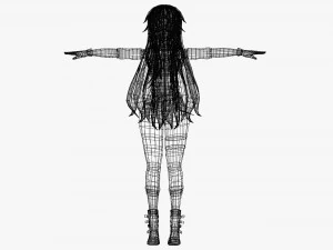 character anime girl 3D Model