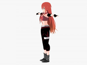 character anime girl 3D Model