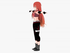 character anime girl 3D Model