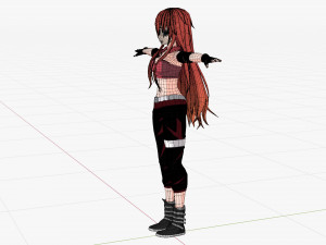 character anime girl 3D Model